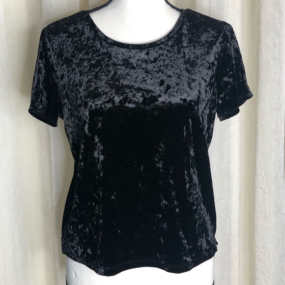 Aeropostale Black Crushed Velvet Top - Picture 5 of 7